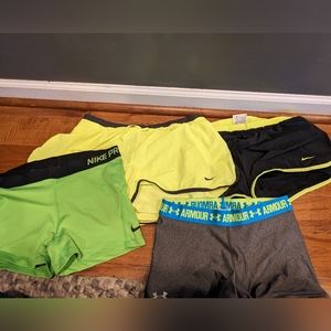 Bundle of athletic bottoms - Nike, Under Armour, Old Navy